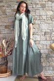 Tasha Damask T Shirt Maxi Dress Khaki